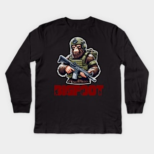 Tactical Bigfoot Kids Long Sleeve T-Shirt